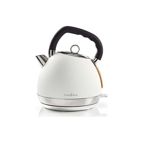 Bouilloire Nedis - 1,8 L - Doux au toucher - Blanc - Rotatif à 360 degrés - Élément chauffant dissimulé (1/5)