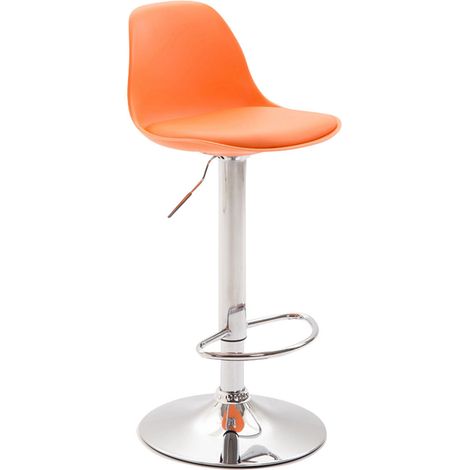 Sgabello da bar Kiel - Design e comfort Plastica arancione Metallo 100005007