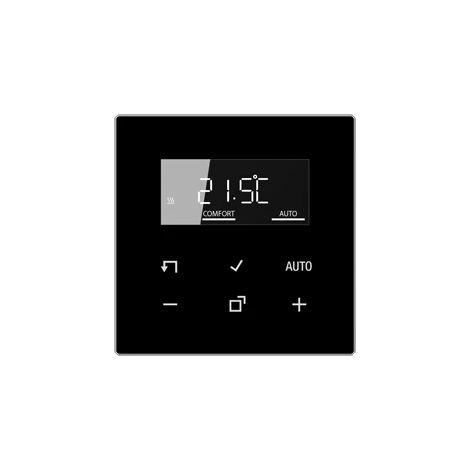 Jung LB-Management Set termostato ambiente, Serie LS, nero TR D LS 1790 SW