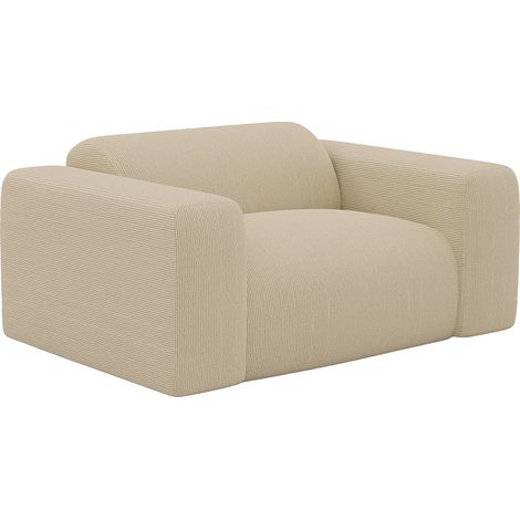 Poltrona in velluto a coste sottili beige - POGNI di Maison Céphy (1/4)