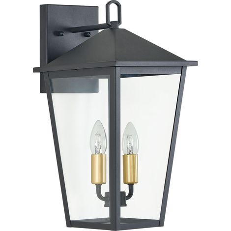 Outdoor Wall Light Black Aluminum Metal Traditional Style Front Door Porch Light TIMIS (1/5)