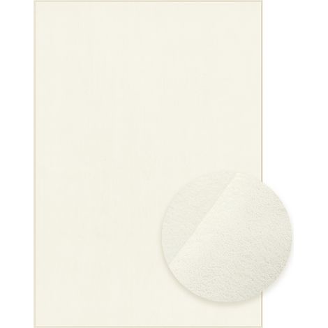 Songmics – Tapis décoratif 160 x 230 cm – Antidérapant – Lavable en machine – Polyester – Blanc crème – Pour salon et chambre (1/5)