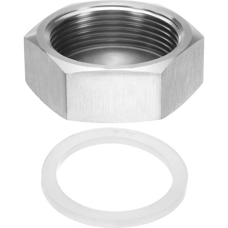 Bouchon Hexagonal 304 Acier Inox Avec Rondelle Argenté (1/5)