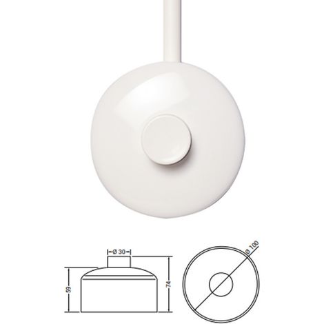 Pulsante Esterno TODINI - Compatibile con Cassette HIDROBO x AIR Abs Con Alta Resistenza Ai Graffi