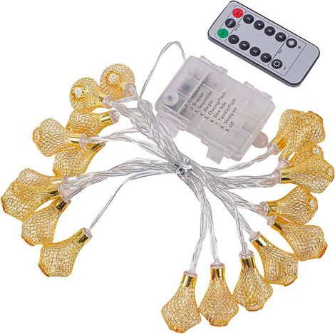 20LED en fer forgé gouttelettes d'eau chaîne de lumière solaire en plein air vacances jardin pelouse mariage Western jardin lumières décoratives (1/5)