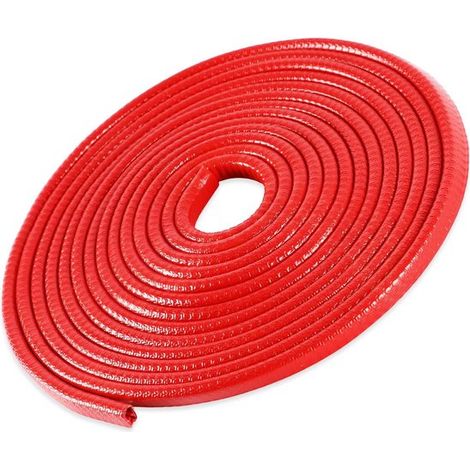 Tiras de PVC para parachoques，tiras de protección para puertas en forma de U，tiras de protección anticolisión de goma，rojo [10 metros] (1/5)