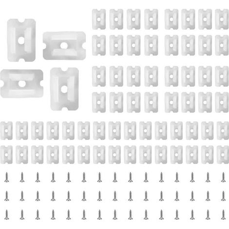 BelleRise - Clips en plastique pour ruban LED, 100 pièces (6 x 12 mm) (1/4)