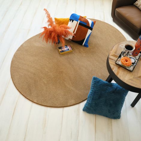 Tapis ovale en matière recyclée - Re-cycle - Camel - 120 x 170 cm (1/5)