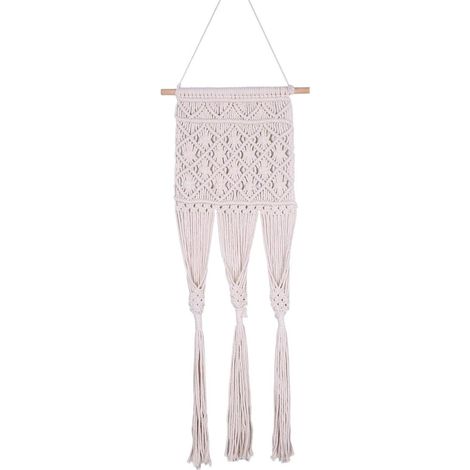 Makramee-Pflanzenseilaufhängung Handgewebter Wandteppich aus natürlichem Seil, Blumentopfhalter Hängende Topfstütze für die Blumendekoration im Innen- und Außenbereich (1/5)