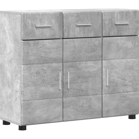 Aparador con estante FLORIN Gris Concreto 88,5 x 30,5 x 73 cm vidaXL (1/5)