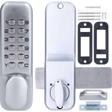 Serrure à combinaison mécanique serrure à Codes antivol pour porte bidirectionnelle porte en verre porte en bois utilisation de bureau (1/4)
