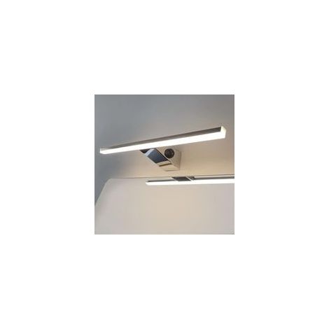 Applique Salle de Bain Avec Interrupteur, Acier Inoxydable, 40 cm, Lampe Miroir 10 W 800 lm Lampe, Blanc Neutre 4000 K, Moderne Eclairage IP44 étanche