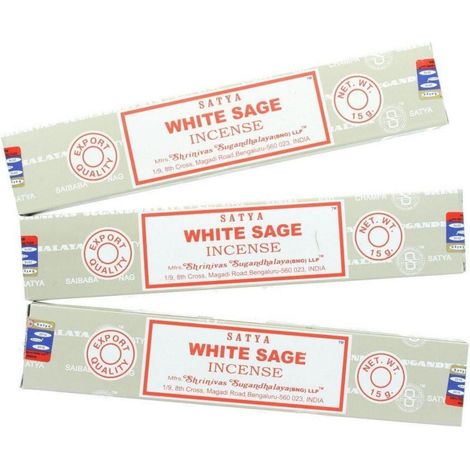Satya Nag Champa Räucherstäbchen weiße 3er-Packung hochwertig