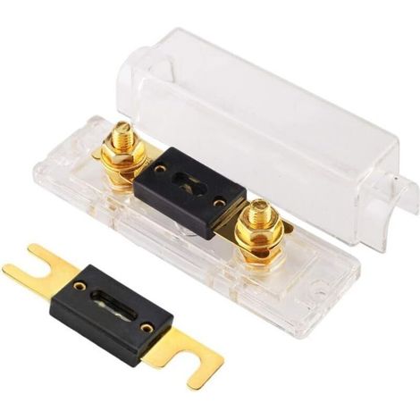 Porte-Fusible ANL 100 A pour Voiture, Audio et Systèmes Électriques – Protection de Sécurité avec Lame Dorée – Compatible Calibres 0, 2, 4 (1/3)