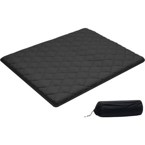 Colchón Futón Japonés, Tatami Plegable de Tamaño Queen, con Bolsa de Almacenamiento y Herrajes de Montaje, Esterilla de 9 Capas para Meditación y Yoga, Color Negro, 2032 x 1524 x 89 mm (1/5)