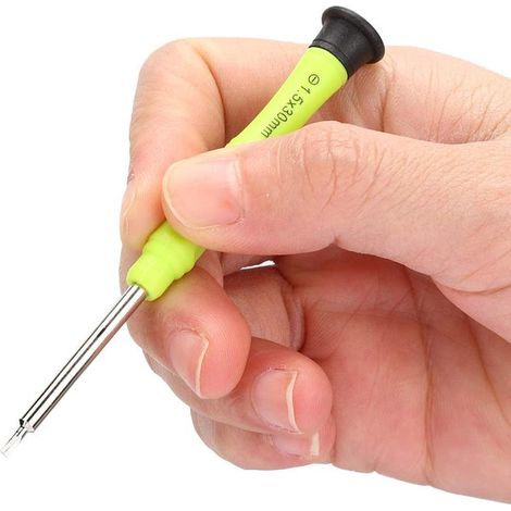 Kit Professionnel de 10 Tournevis de Précision en Métal Têtes Plates et Cruciformes pour Réparation Montre et Lunettes