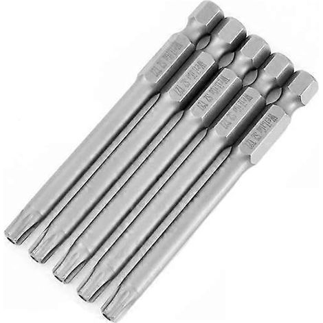 Embout pneumatique magnétique S2 pour perceuse électrique, tête en forme de fleur de prunier avec trou central WEILIGU, lot de 50 mm T27