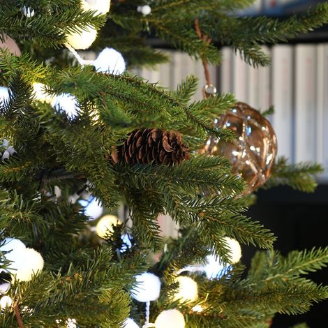 Guirlandes boules de coton lumineuses blanc pur (1/3)