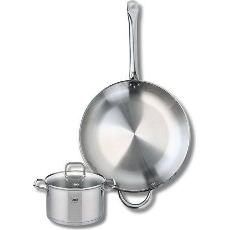 Ensemble de 1 Poêle de cuisson 32 cm et 1 faitout 16 cm Elo Profi Citrin (1/5)