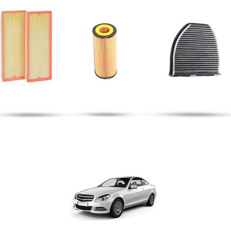 Kit tagliando 3 filtri compatibile con Mercedes Classe C (W204,C204,S204) C300 170kw Dal 2009 (1/5)