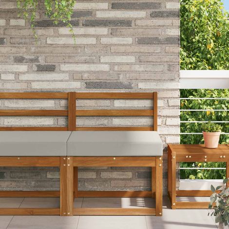 vidaXL Cuscino per divano da esterno Grigio 60 x 60 x 8 cm