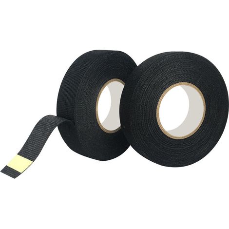 Lntyq 2 pieces Rubans Isolants en Tissu électrique Haute Temperature Bande Faisceau De Câblage Automobile Résistant à L'abrasion 15mx19mm pour Électricien Câbles de Voiture Moto Moteur (1/4)