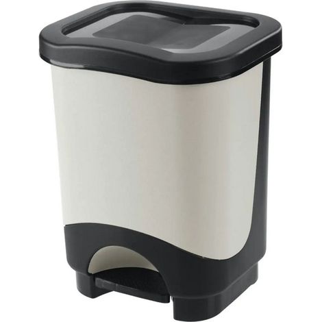 Pattumiera a Pedale Tontarelli Idea Grigio Chiaro 8 lt