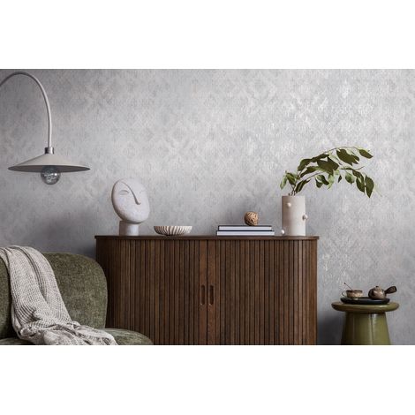 Papier peint intissé Baroque Gris, Argent - 10,05 x 0,53 m (1/5)