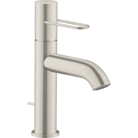 Mitigeur monocommande pour lavabo AXOR UNO 100, poignée à levier, finition acier inoxydable (1/2)