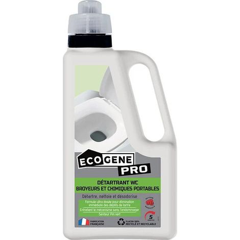 Desincrustante portátil ECOGENE PRO de 1L para trituradoras de WC y productos químicos
