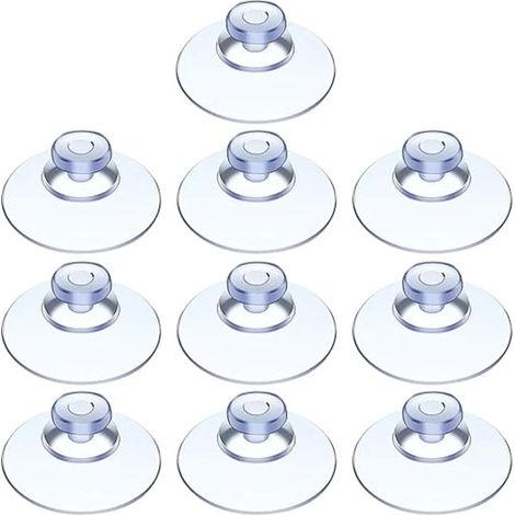 Filiyano-Lot de 10 ventouses, ventouses pour table en verre, mini ventouses, ventouses transparentes, petites ventouses, pour diverses surfaces lisses (1/5)