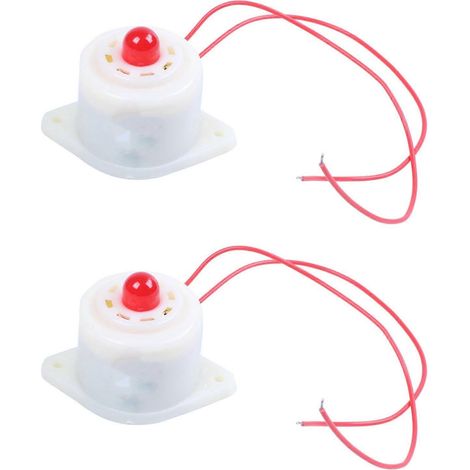 2 BJ-3 AC220V, 100 dB, weiße blinkende Industrie-Alarmsirenen mit roten LEDs (1/5)