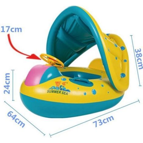 Bouée Bébé Protection Siège Gonflable - - Age 0 mois - Matière écologique - Dimensions 28x28CM - 72x58CM (1/3)