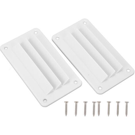 Couvercle de Ventilation pour Camping-car, Portable et Sûr, Grille de Ventilation pour Camping-car, 2 Pièces pour le Bureau (BLACK) (WHITE) (1/5)