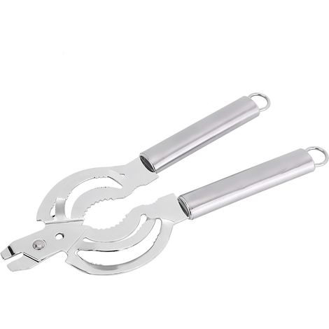 Ouvre-boîte en acier inoxydable, ouvre-bocal, outil de cuisine multifonctionnel (1/5)