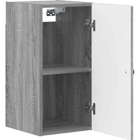 Armoire de Rangement Murale pour Salle de Bain, Meuble de Toilette Suspendu avec Étagères, Sonoma Gris, 30 x 31 x 59 cm (1/5)