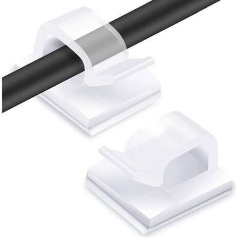 120 Stück Kabelclips, selbstklebende Kabelbinder, Kabelorganisator, transparente Kabelclips, elektrische Kabelclips für das Kabelmanagement (1/4)