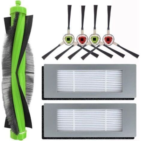 Kit d'accessoires de nettoyage de remplacement pour aspirateur robot Irobot Roomba Combo 113 R113840, pièces de rechange : 1 brosse à rouleau, 2 filtres et 4 brosses latérales.