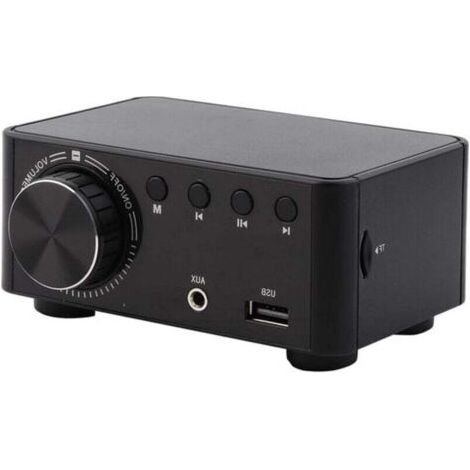 Amplificateur numérique Bluetooth 5.0 Hi-Fi 50 W x 2, carte d'amplification audio stéréo (noir)