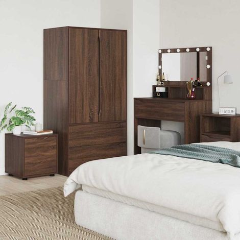 Bathroom Cabinet 40.5 x 40 x 44 cm Engineered Wood Brown Oak vidaXL (1/5)