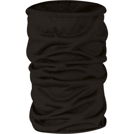 Braga de cuello tejido fino de punto liso 100% poliéster VALENTO RUNNER Adulto Negro