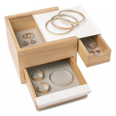 Umbra Mini Stowit Portagioie, Legno di hevea, Naturale (1/5)