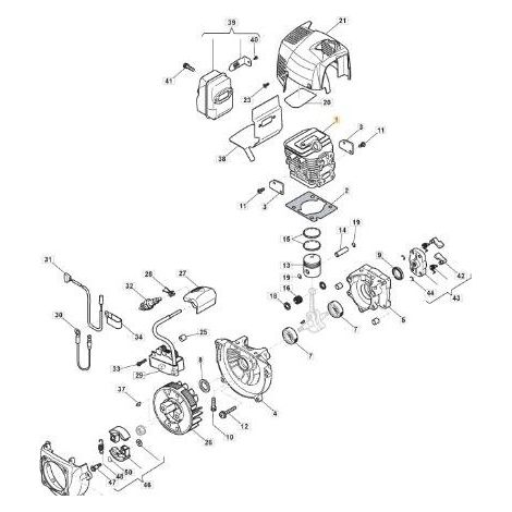 ORIGINAL STIGA-MOTORZYLINDER – 118801961/0
