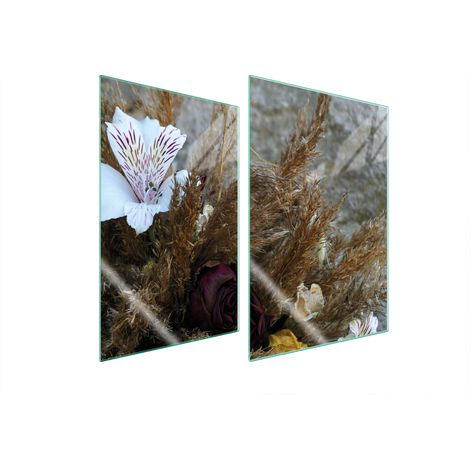 PIASTRA PROTETTIVA IN VETRO PER CUCINA 2x35x52 ORCHIDEA (1/5)
