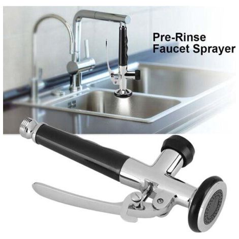 NALOOKAMIC Tête de robinet de cuisine, Robinet de Lavabo Compact en Inoxydab Pommeau de Douche pour Cuisine Industriel Filtre Autonettoyant pour Evier d'hôtelrie Remplacement