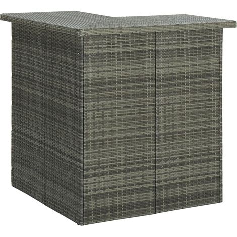 Maison Exclusive - 8-tlg. Gartenbar-Set mit Kissen Poly Rattan Gr