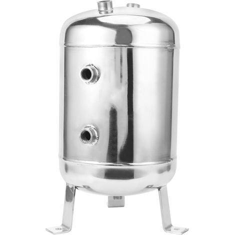 Réservoir d'air vertical 5 ports en acier inoxydable, stockage de gaz haute pression 1/2 1/4NPT, cuve de compression robuste pour systèmes pneumatiques. (1/5)