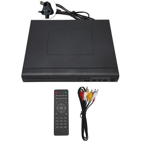 Lecteur DVD HD Mini avec Interface USB 2.0, Contrôle à Distance, Câble RCA pour TV, 110‑240V, Prise UK, Compatible PAL/NTSC (1/5)