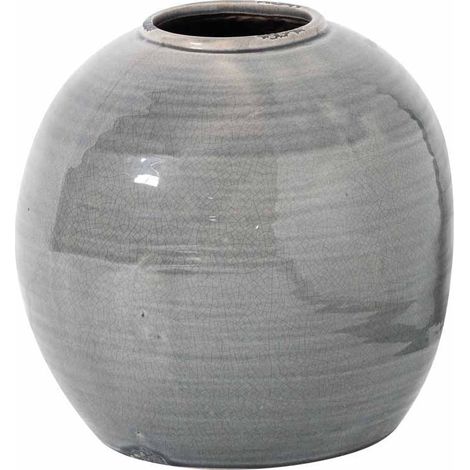 Garda Glazed Tiber Vase - Ceramic - L29 x W29 x H28 cm - Grey