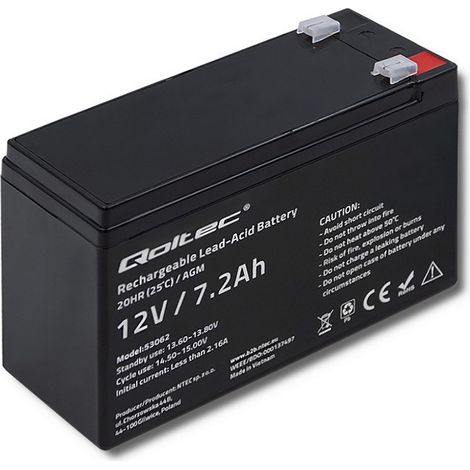 BATTERIA QOLTEC AGM 12V 72AH MAX 108A (1/2)